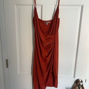 Charlotte Russe Red Draped Mini Dress